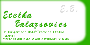 etelka balazsovics business card